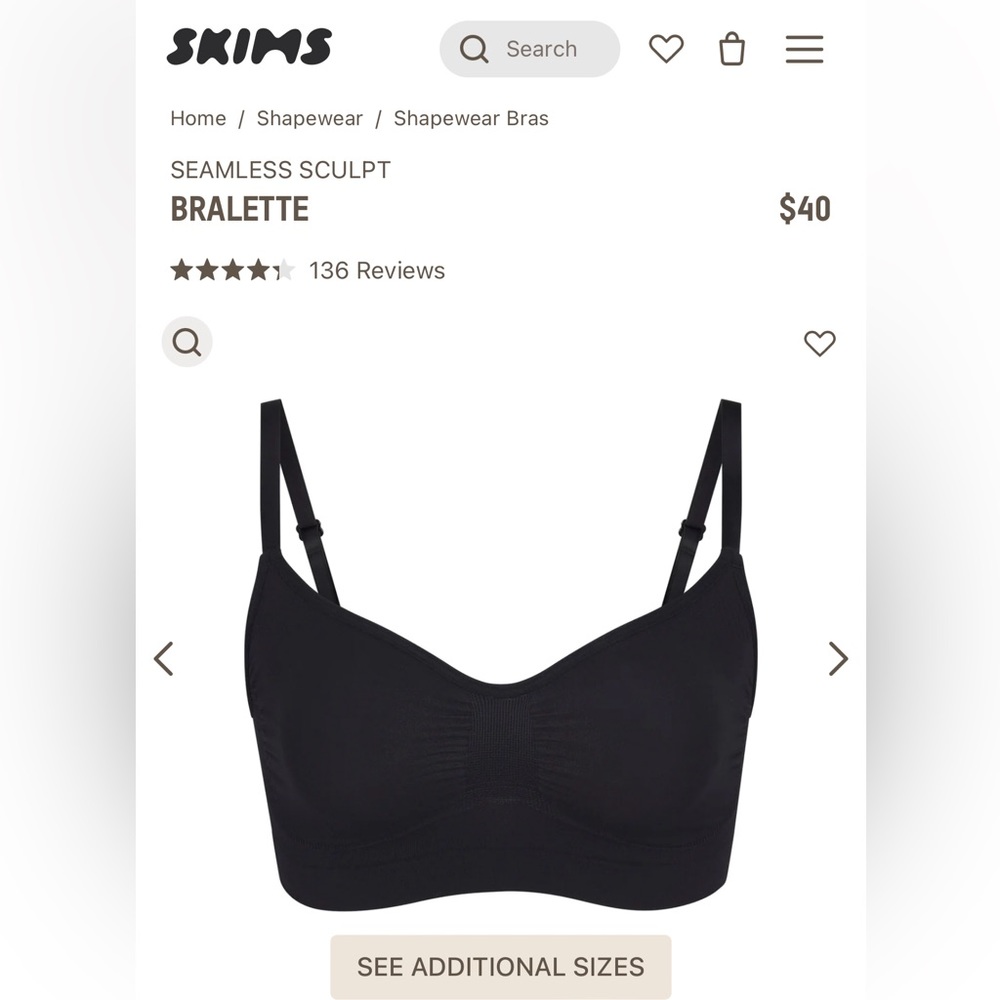 Skims SEAMLESS SCULPT BRALETTE